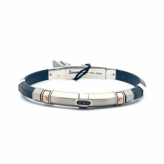 Bracciale Zancan Uomo in Argento Spinello EXB308R-N - EXB308R-N